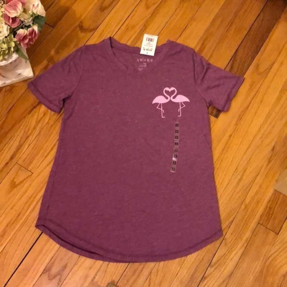 🎀NWT AWAKE BRAND FLAMINGO TEE SIZE XS 🎀‎